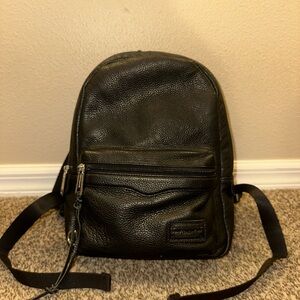 Rebecca Minkoff Black Pebbled Leather Mini Backpack